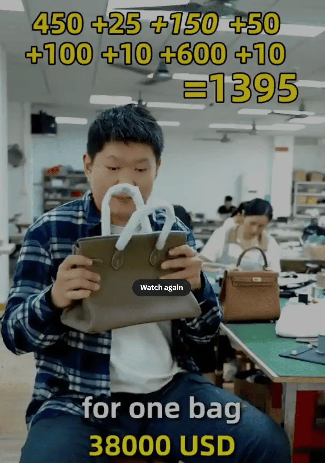 Viral Video Comments, $38,000 Hermes bag - China Factory Rebellion