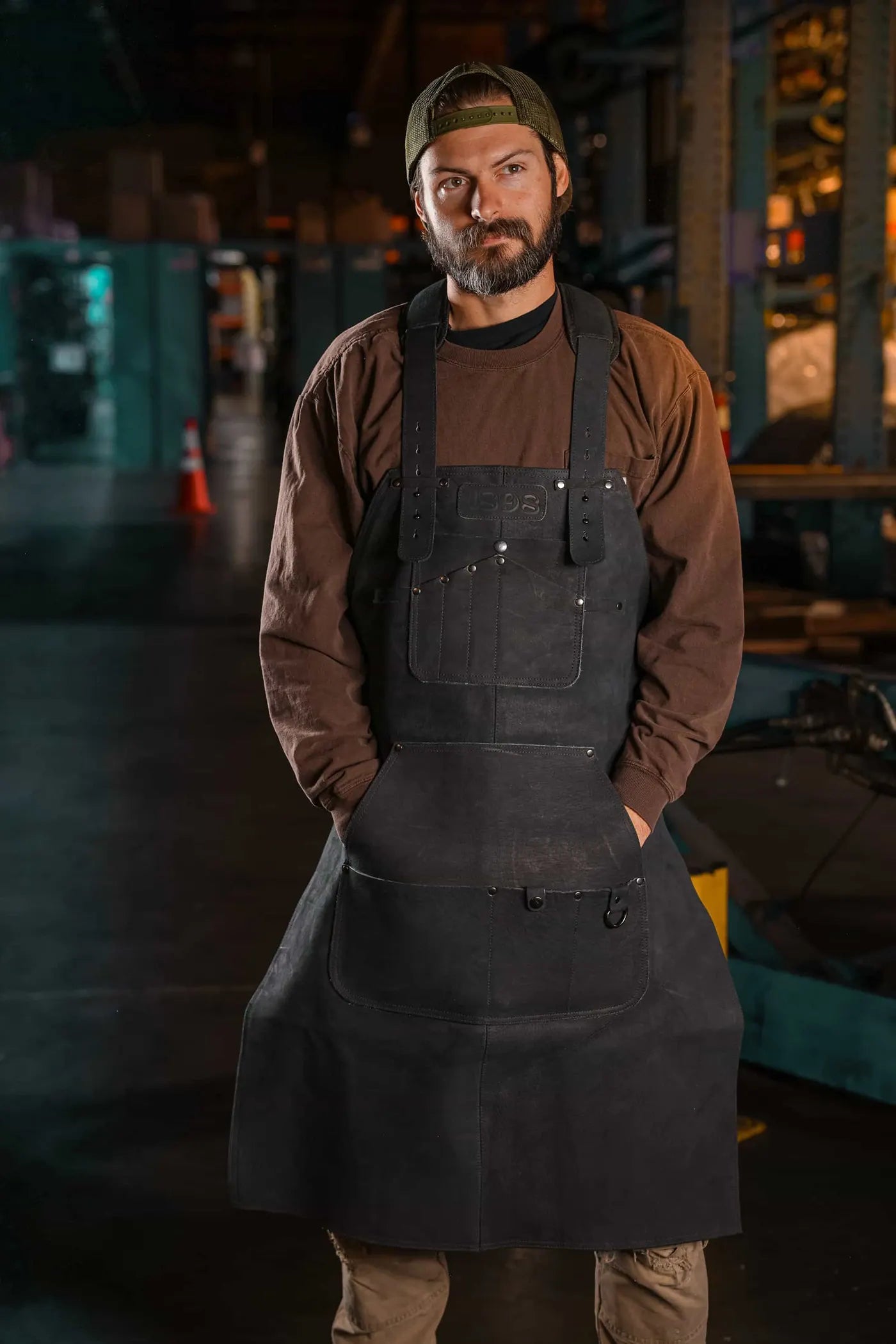 Black Thread Apron Model 2 - Black
