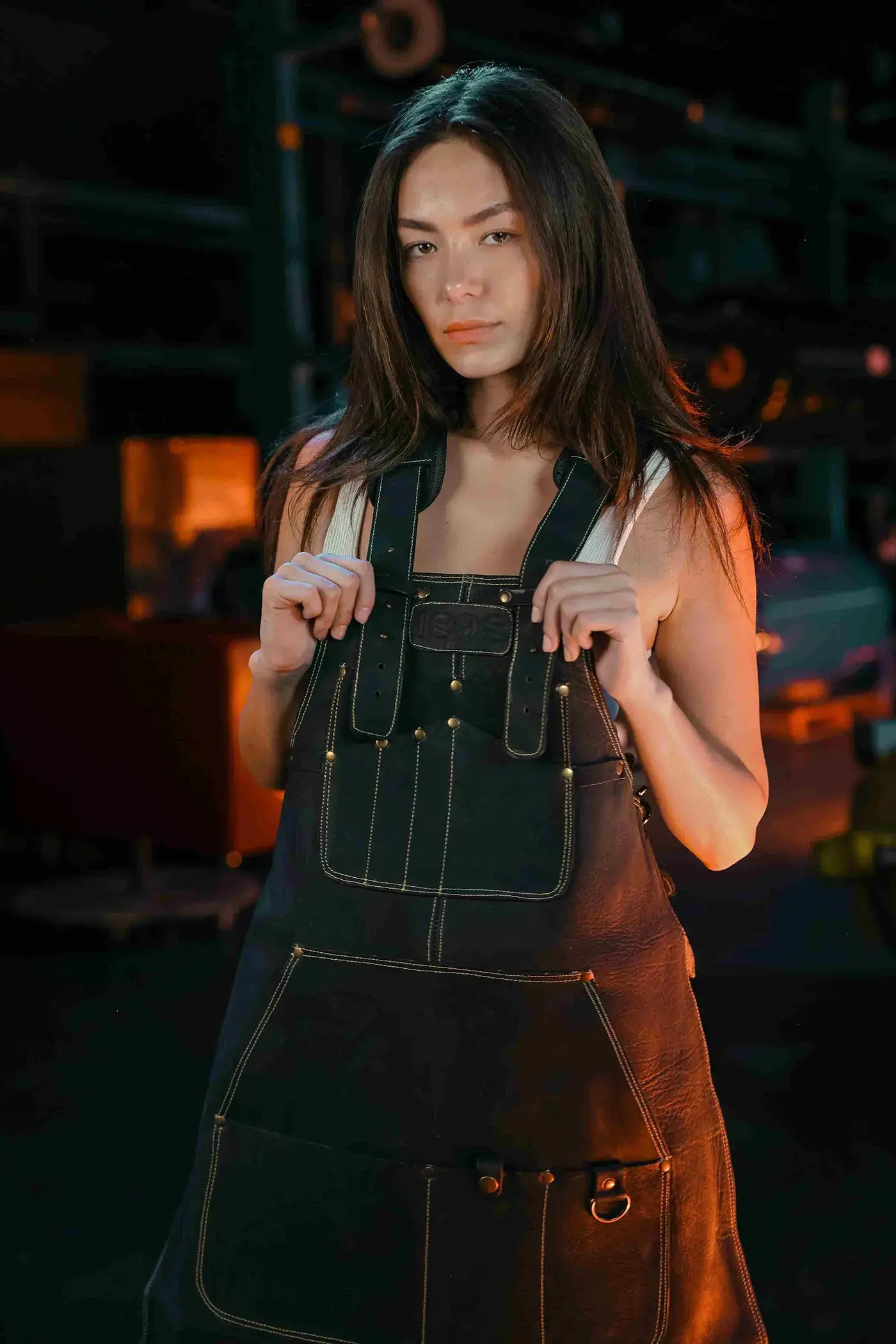 Welding Apron with Gold Thread - Gold